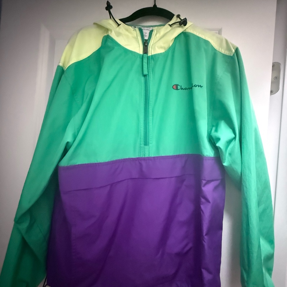 Champion Green and Purple Windbreaker